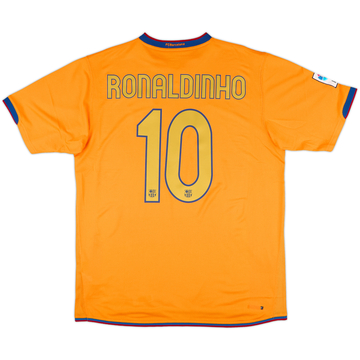 2006-08 Barcelona Away Shirt Ronaldinho #10 - 8/10 - (L)