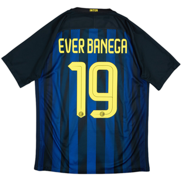2016-17 Inter Milan Home Shirt Banega #19 - 7/10 - (M)