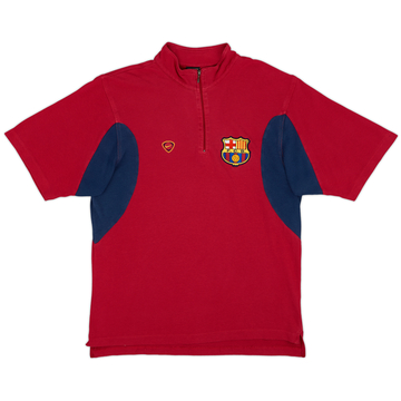 2000-01 Barcelona Nike 1/4 Zip Polo Shirt - 8/10 - (S)