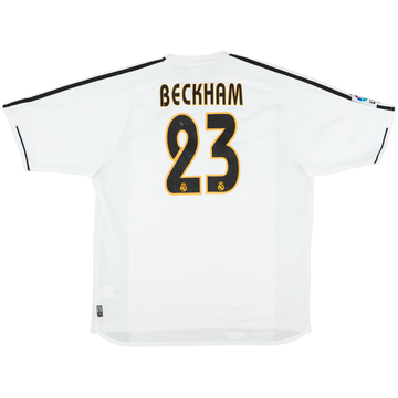 2003-04 Real Madrid Home Shirt Beckham #23 - 7/10 - (XL)