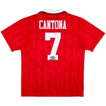 1992-94 Manchester United Home Shirt Cantona #7 - 9/10 - (XL)