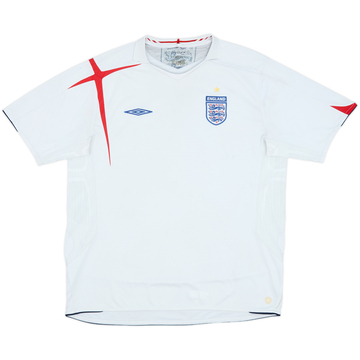 2005-07 England Home Shirt - 4/10 - (XXL)