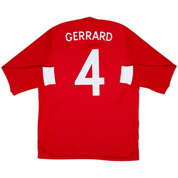 2010-11 England Away L/S Shirt Gerrard #4 - 6/10 - (L)