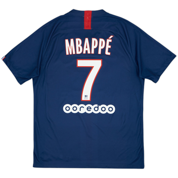 2019-20 Paris Saint-Germain Home Shirt Mbappe #7 - 10/10 - (L)