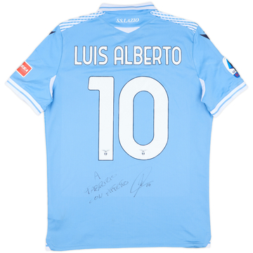 2020-21 Lazio Match Issue Signed Home Shirt Luis Alberto #10