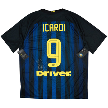 2016-17 Inter Milan Signed Home Shirt Icardi #9 (XL)