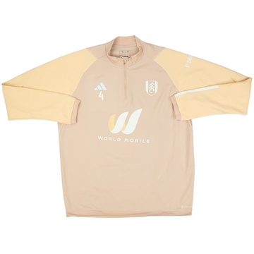 2023-24 Fulham Player Issue adidas 1/4 Zip Sweat Top #4 - 8/10 - (XL)