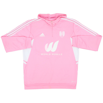 2022-23 Fulham adidas Hooded 1/4 Zip Drill Top - 8/10 - (XL)