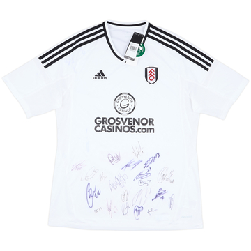 2017-18 Fulham Squad Signed Home Shirt (L)