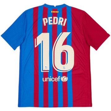 2021-22 Barcelona Authentic Home Shirt Pedri #16 - 8/10 - (XL.Boys)
