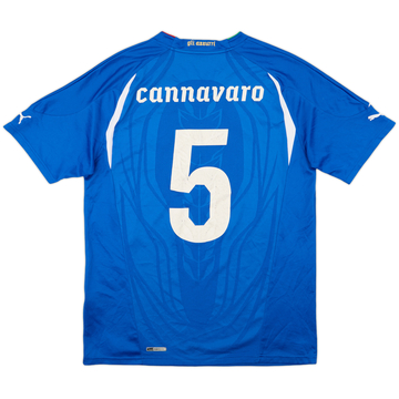 2010-12 Italy Home Shirt Cannavaro #5 - 6/10 - (L)