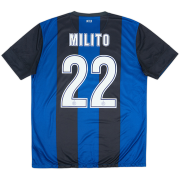 2012-13 Inter Milan Home Shirt Milito #22 - 8/10 - (L)