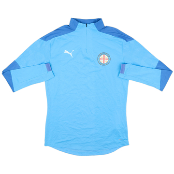 2021-22 Melbourne City Puma 1/4 Zip Training Top - 9/10 - (M)