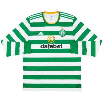 2020-21 Celtic Home L/S Shirt - 9/10 - (XL)