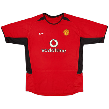 2002-04 Manchester United Signed Home Shirt - 5/10 - (Women's XL)