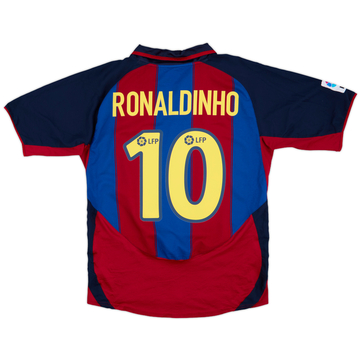 2003-04 Barcelona Home Shirt Ronaldinho #10 - 6/10 - (M)