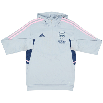 2022-23 Arsenal adidas Hooded 1/4 Zip Drill Top - 7/10 - (M)