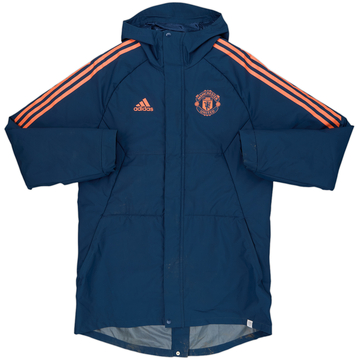 2022-23 Manchester United adidas Hooded Bench Coat - 8/10 - (M)