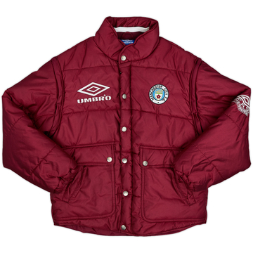 1995-96 Manchester City Umbro Abrigo de banquillo acolchado - 9/10 - (Juvenil XL)