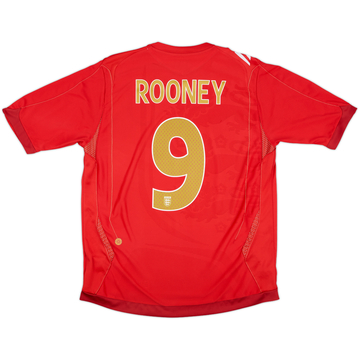 2006-08 England Away Shirt Rooney #9 - 6/10 - (L)