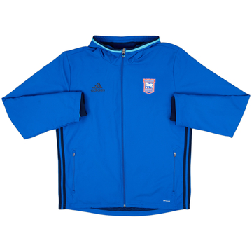 2015-16 Ipswich adidas Hooded Track Jacket - 9/10 - (L)