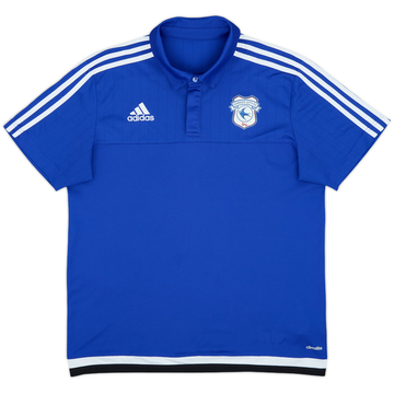 2015-16 Cardiff City adidas Polo Shirt - 8/10 - (L)