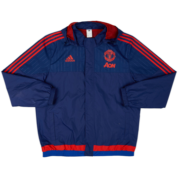 2015-16 Manchester United adidas Hooded Rain Jacket - 6/10 - (XL)