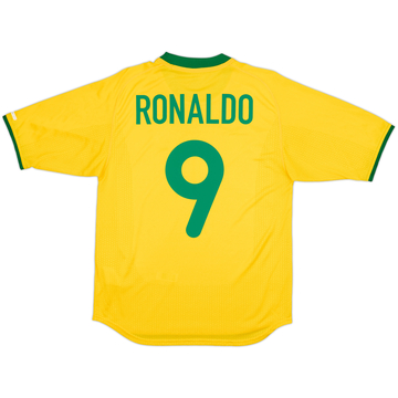 2000-02 Brazil Home Shirt Ronaldo #9 - 9/10 - (S)