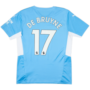 2021-22 Manchester City Home Shirt De Bruyne #17 - 8/10 - (M)