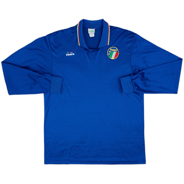 1986-90 Italy Home L/S Shirt - 9/10 - (XL)
