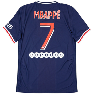 2020-21 Paris Saint-Germain Authentic Home Shirt Mbappe #7 - 6/10 - (S)