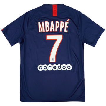 2019-20 Paris Saint-Germain Home Shirt Mbappe #7 - 8/10 - (M)