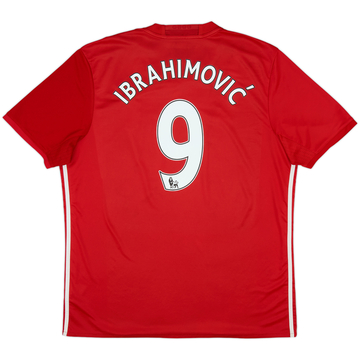 2016-17 Manchester United Home Shirt Ibrahimovic #9 - 6/10 - (XL)
