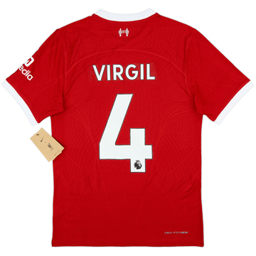 2023-24 Liverpool Authentic Home Shirt Virgil #4 (S)