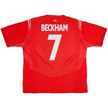 2004-06 England Away Shirt Beckham #7 - 8/10 - (3XL)
