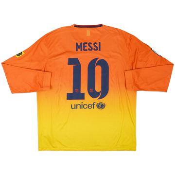 2012-13 Barcelona Away L/S Shirt Messi #10 - 6/10 - (XL)