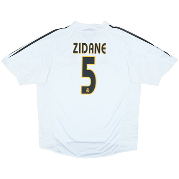 2004-05 Real Madrid Home Shirt Zidane #5 - 6/10 - (XL)