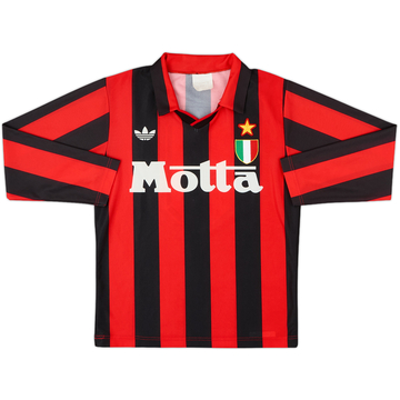 1992-93 AC Milan Home L/S Shirt #9 - 6/10 - (XS)