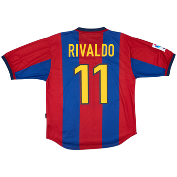 1998-00 Barcelona Home Shirt Rivaldo #11 - 8/10 - (M)