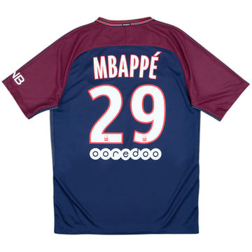 2017-18 Paris Saint-Germain Home Shirt Mbappe #29 - 9/10 - (M)