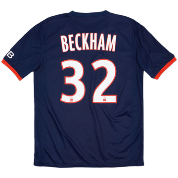 2013-14 Paris Saint-Germain Home Shirt Beckham #32 - 6/10 - (M)