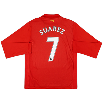 2012-13 Liverpool Home L/S Shirt Suarez #7 - 7/10 - (S)