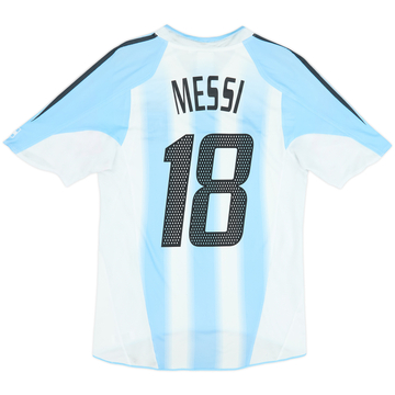 2004-05 Argentina Home Shirt Messi #18 - 6/10 - (S)
