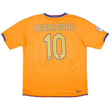 2006-08 Barcelona Away Shirt Ronaldinho #10 - 8/10 - (XL)
