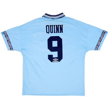 1993-95 Manchester City Home Shirt Quinn #9 - 8/10 - (XL)