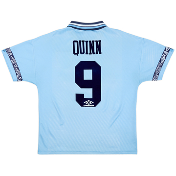 1993-95 Manchester City Home Shirt Quinn #9 - 8/10 - (L)