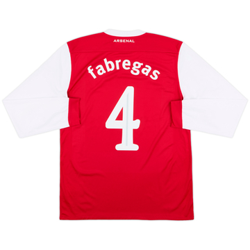 2010-11 Arsenal Home L/S Shirt Fabregas #4 - 6/10 - (M)