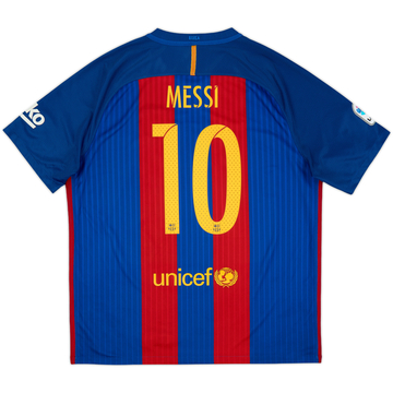 2016-17 Barcelona Home Shirt Messi #10 - 8/10 - (XL)