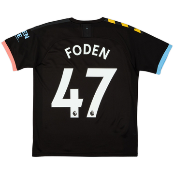 2019-20 Manchester City Away Shirt Foden #47 - 7/10 - (XL.Boys)