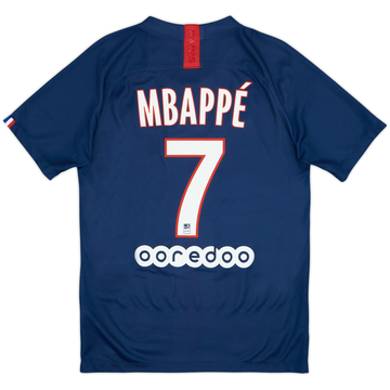 2019-20 Paris Saint-Germain Home Shirt Mbappe #7 - 8/10 - (S)